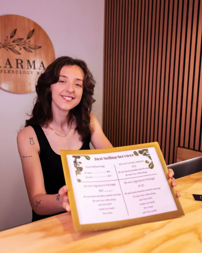 karma reflexology staff